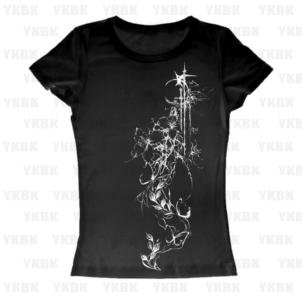 Y2K Graphic Baby Tee Crop - Grafische T-shirts Dames Korte Mouw Punk