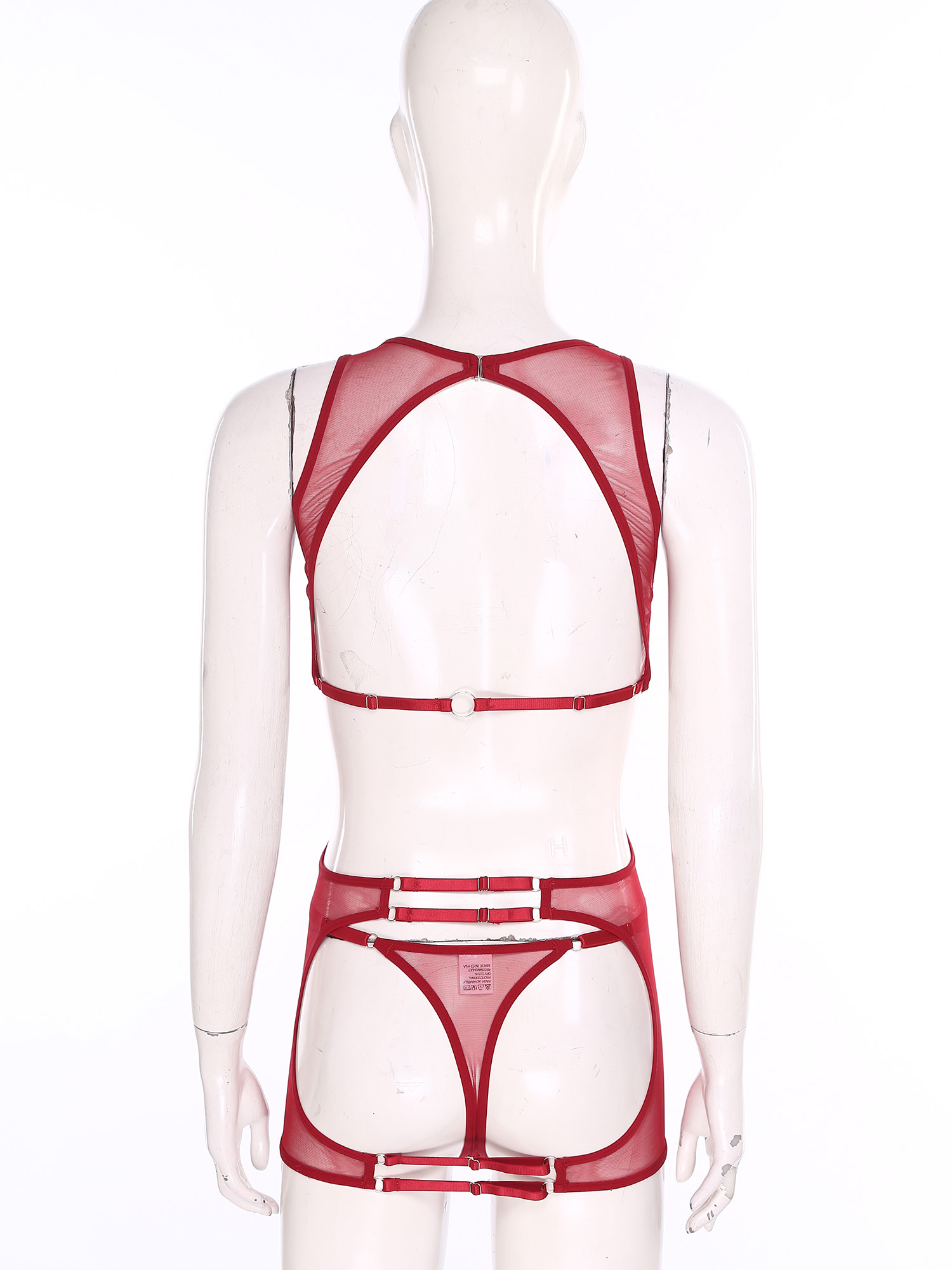 Sexy Mesh Sheer Bodycon Dress - Vrouwen sexy pure mesh mini-jurk met