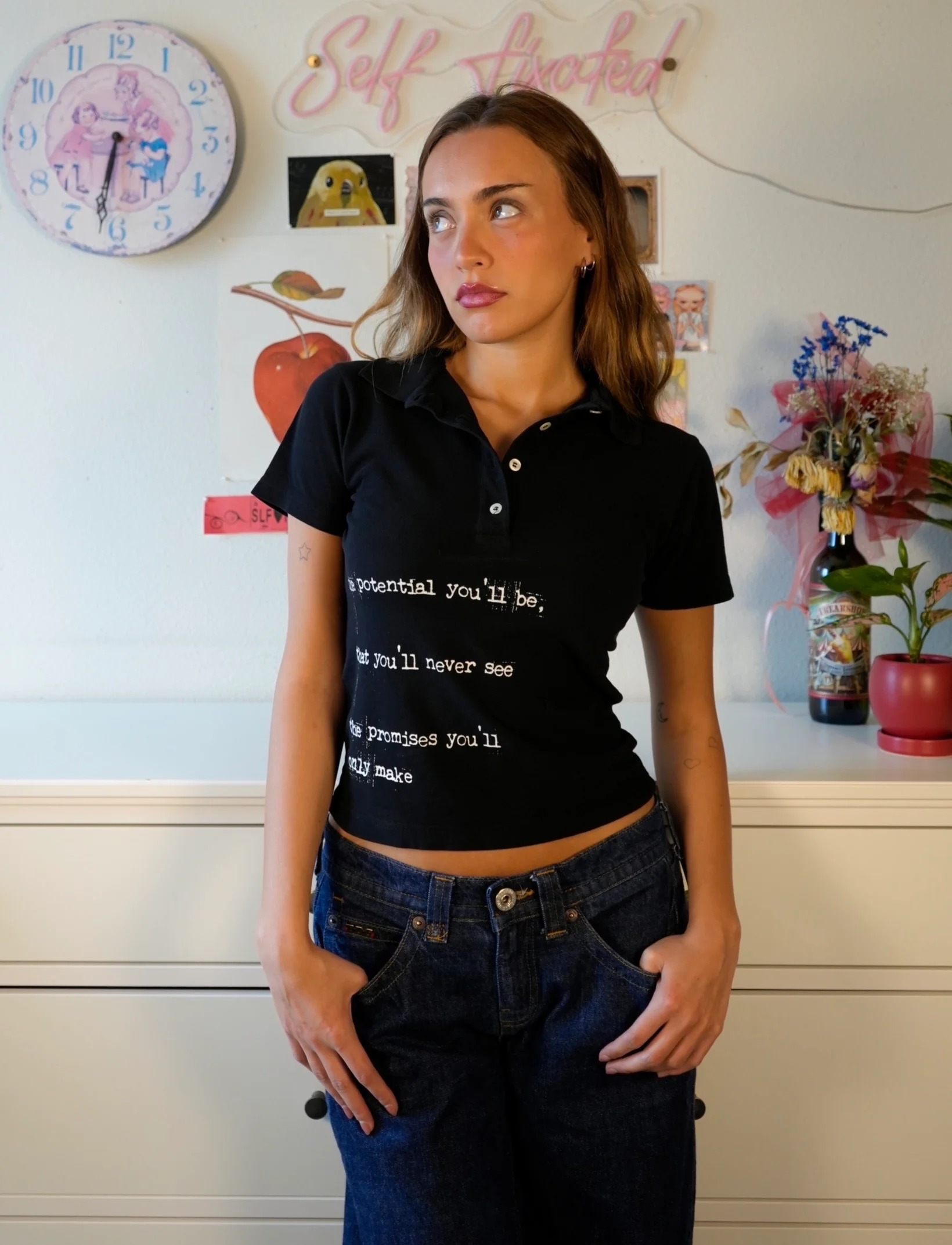 Y2K Graphic Baby Tee Crop - Esthetische Spider Graphic Tops Y2k Style