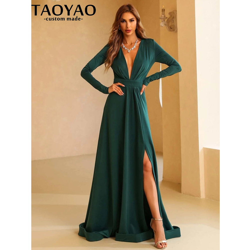 TaoYao Vrouwen Avondjurken Aan - Elegant Satin Evening Gown Split recensie en prijs