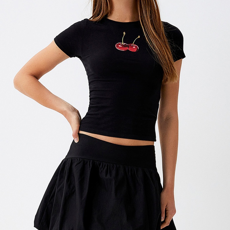 Vrouwen y2k Crop Tops Zomerkle - Y2K Graphic Baby Tee Crop recensie en prijs
