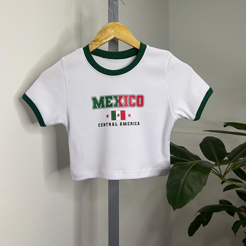 Mexico Fairycore Slanke T-shir - Y2K Graphic Baby Tee Crop recensie en prijs