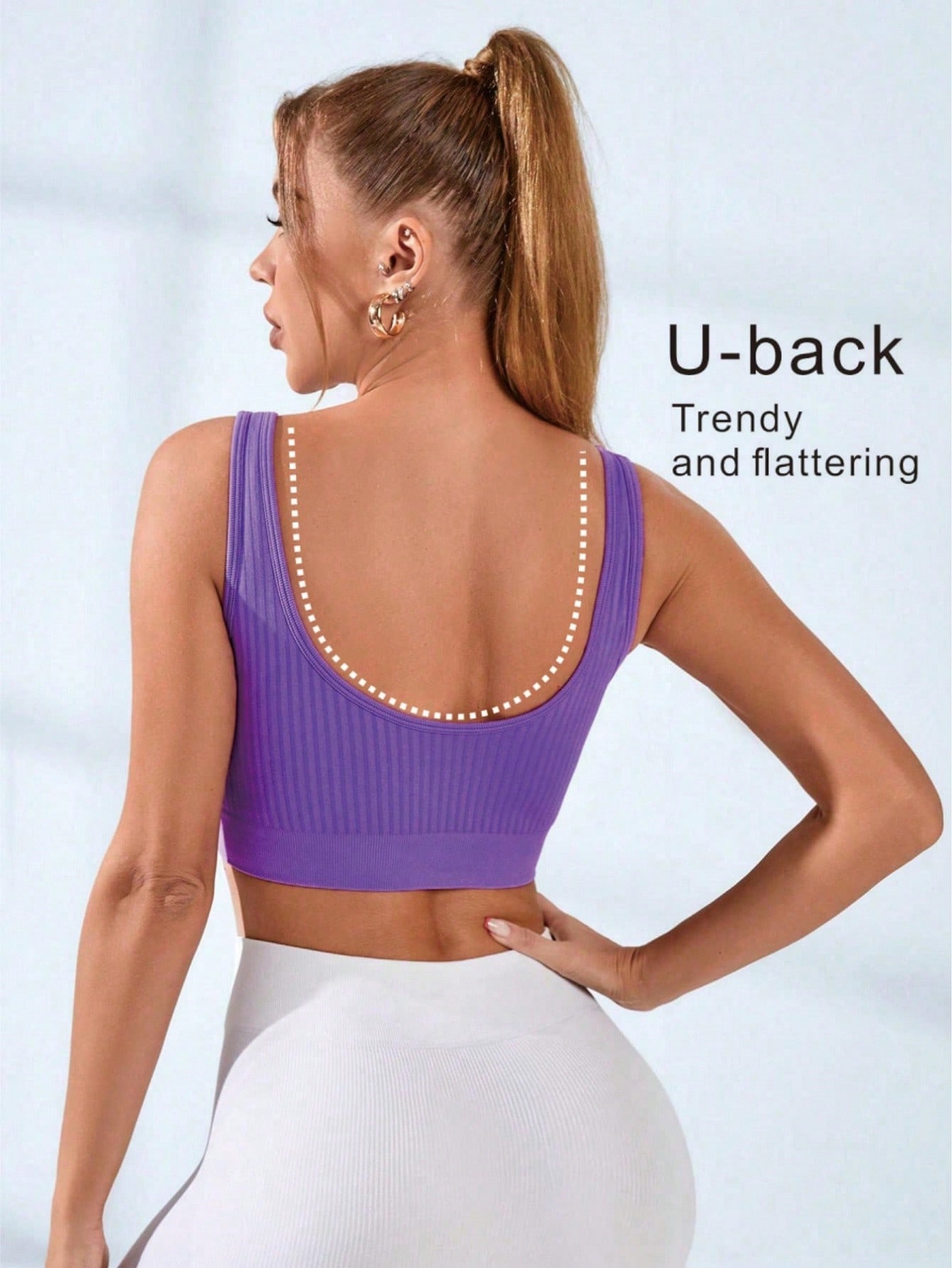 Dames geribbelde sportbeha met - Seamless Ribbed Workout Tank Top recensie en prijs