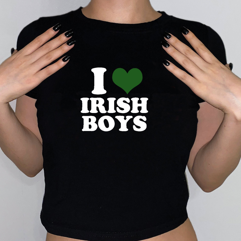Ik Hou Van Iers Jongens Hiphop - Y2K Graphic Baby Tee Crop recensie en prijs