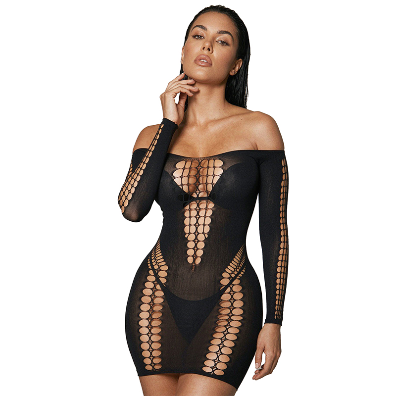 Dames doorschijnende mesh stra - Sexy Mesh Sheer Bodycon Dress recensie en prijs