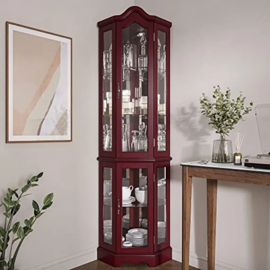 Verlichte hoekvitrine met gebo - Tops recensie en prijs