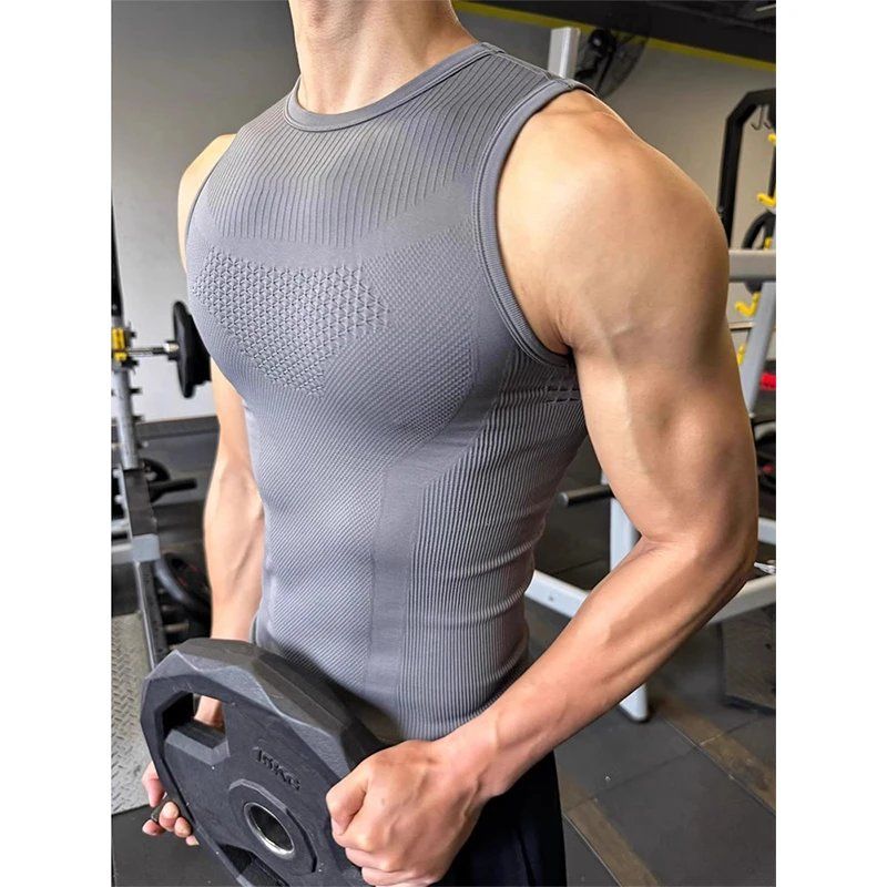 Herensporttanktop zonder naden - Seamless Ribbed Workout Tank Top recensie en prijs