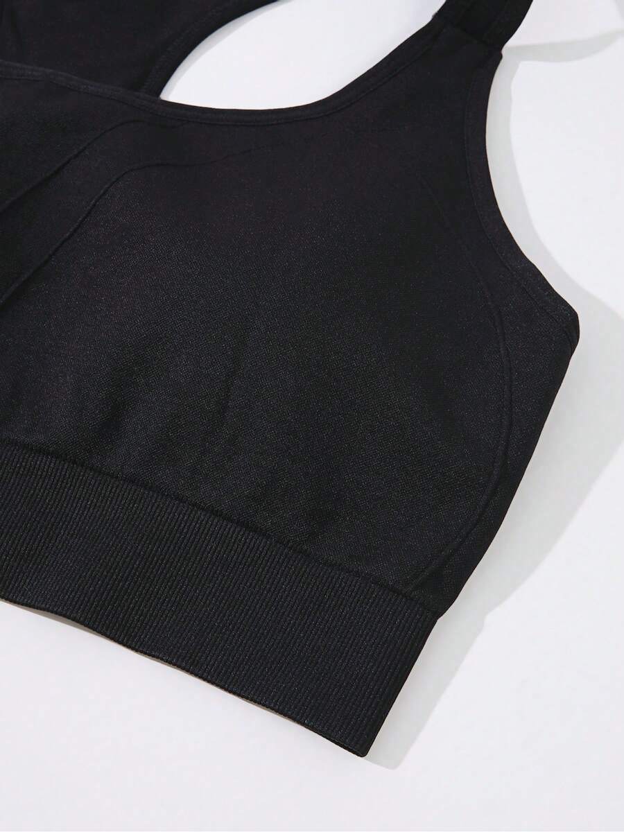 1 stuks zwarte sport tanktop z - Seamless Ribbed Workout Tank Top recensie en prijs