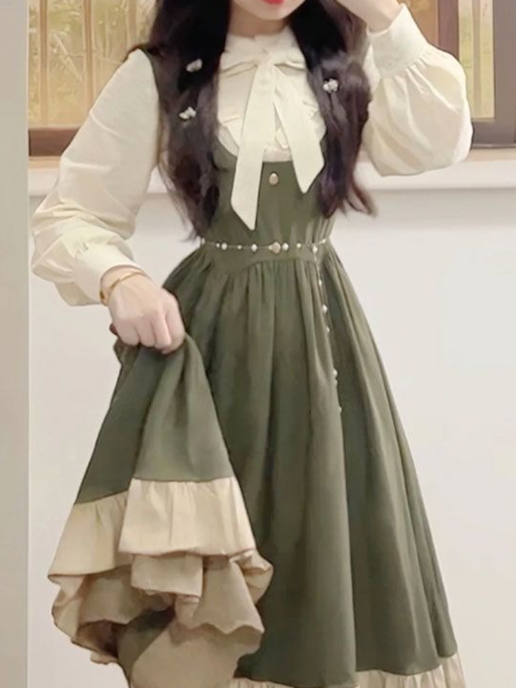 2025 Nieuwe Japanse Koreaanse  - Korean Style A Line Shirt Dress recensie en prijs