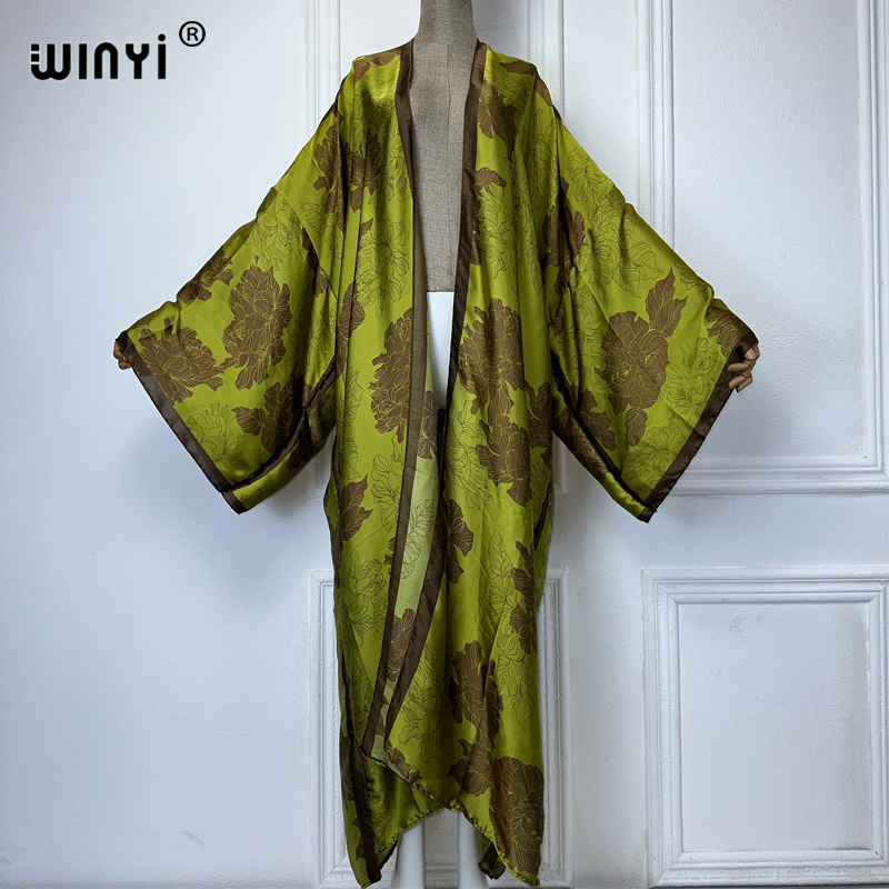 WINYI Afrika boho print Kimono - Boho Summer Beach Maxi Dress recensie en prijs