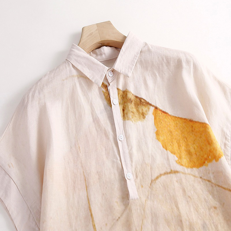 Casual katoenen linnen shirtju - Casual Loose Linen Shirt Dress recensie en prijs